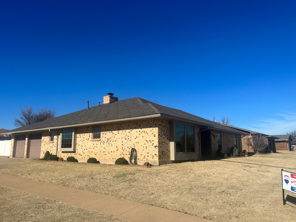 Insurance claim roof replacement being completed by Oklahoma Roofing Experts in Oklahoma