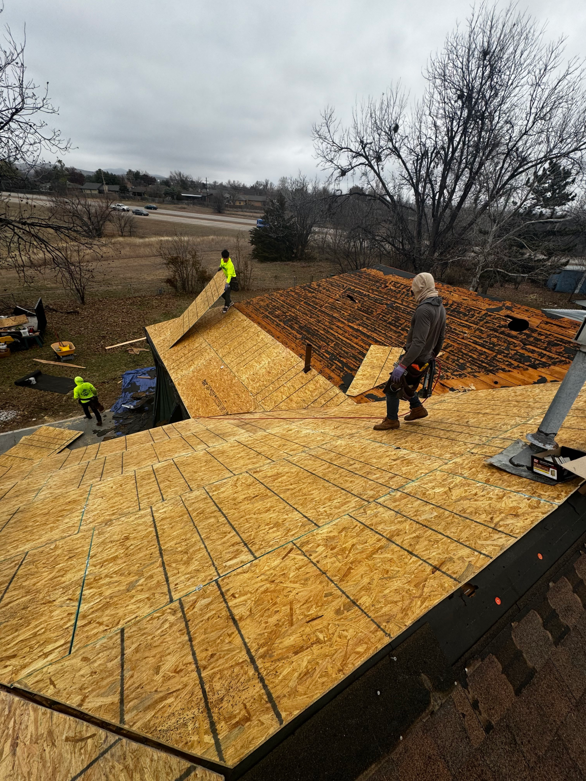 Storm damage roof repair completed in Ponca City, Oklahoma